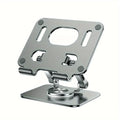 Black or Silver Rotating Tablet Stand with Foldable Desktop Base, Adjustable Tilt and Portrait or Landscape Viewing