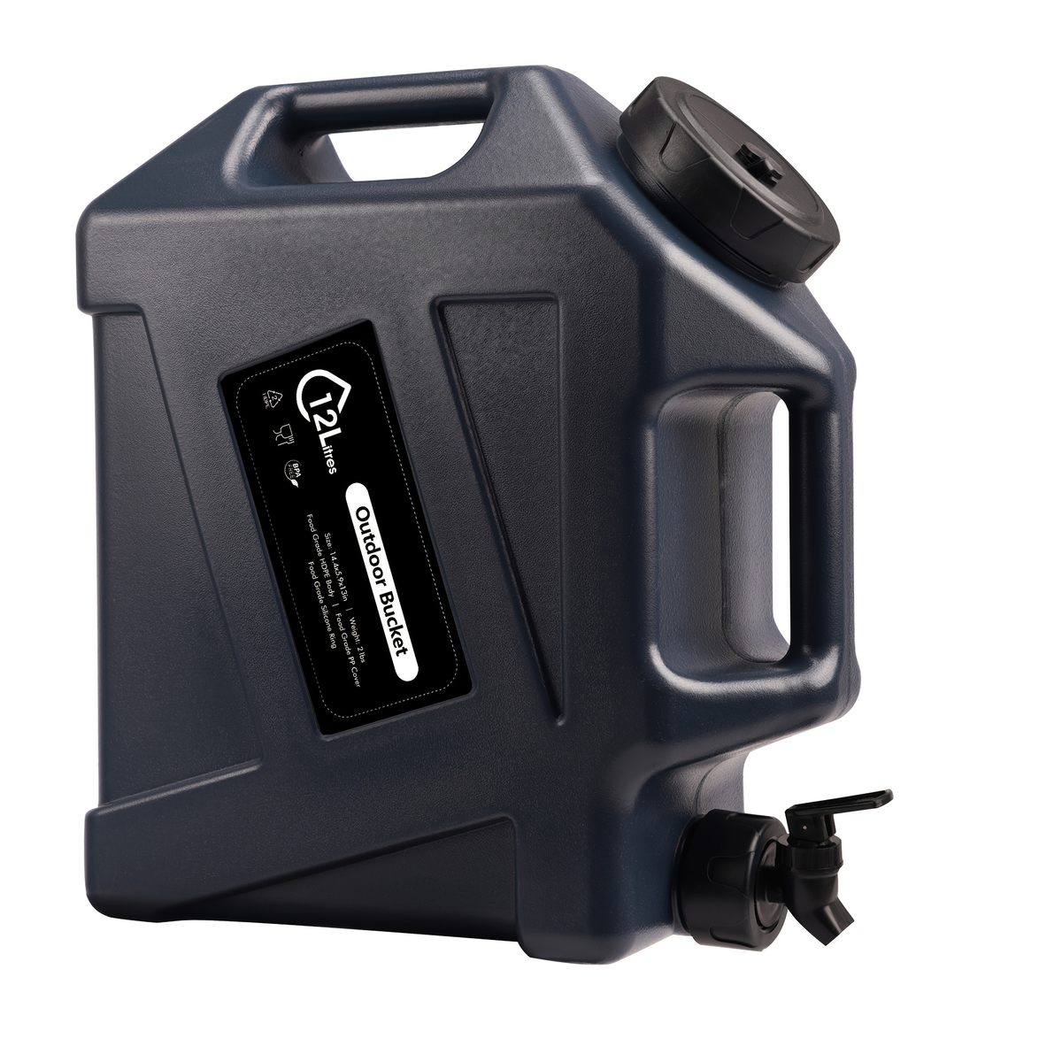 Water Storage Container with Spigot 2 Handles BPA Free PVC Collapsible Water Jug for Camping Outdoor RV Hiking Emergency Survival Portable