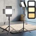 LED Fill Light Kit Studio Photography Lighting Set 10-Inch Square Dimmable 3 Color Modes for an Everyday Personal Care Routine