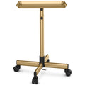 Rolling Salon Tray Cart on Wheels Adjustable Height 17.9x12.8 Inch Mobile Stylist Tray Table for Spa Tattoo Studio Blowdry Bar Aesthetic
