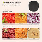 Mini Electric Food Processor 450W with 2 Bowls & 4 Bi-Level Blades, Meat Grinder & Vegetable Chopper for Baby Food