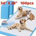 Disposable Pet Training Pads in 34 x 28 or 23.62-Inch Sizes with Four Pack Count Options Available