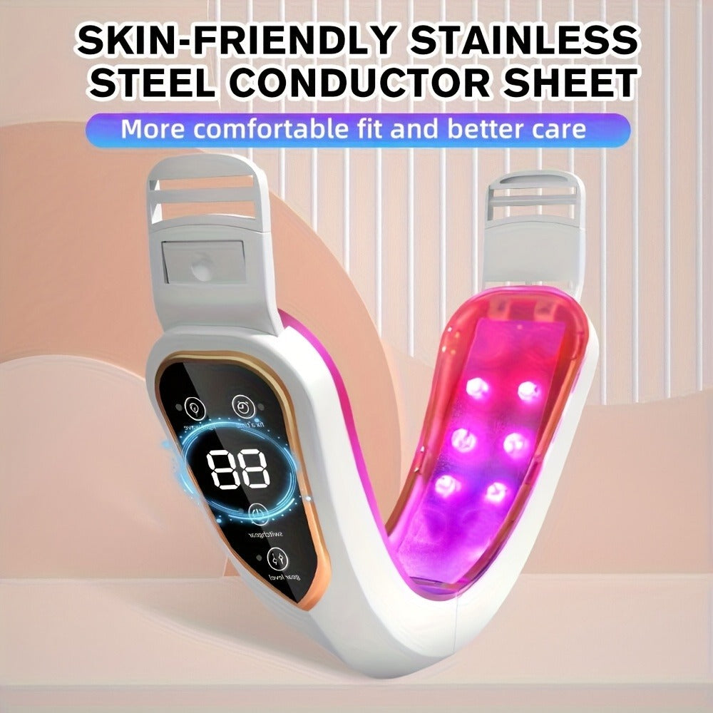 Double Chin Reducer Face Lifting Massager - 6-Speed Electric V-Line Facial Slimming Device