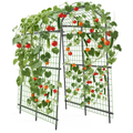 Garden Arch Trellis 7.5ft Tall Metal Climbing Plant Support with Netting for Vegetables Flowers Roses for Garden, Patio and Yard Use