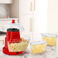 Hot Air Popcorn Maker with 4 Bowls, Oil-Free Electric Popcorn Machine 95% Pop Rate Ready in 3 Min