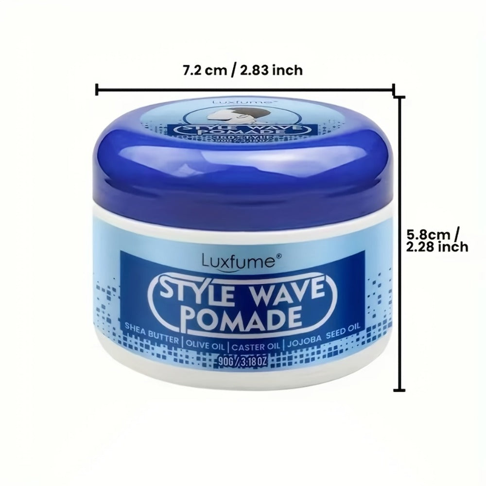 Wave Pomade 2-Pack Strong Hold & No Grease for Men – Easy Water Rinse, Perfect for Creating & Reinforcing 360 Waves