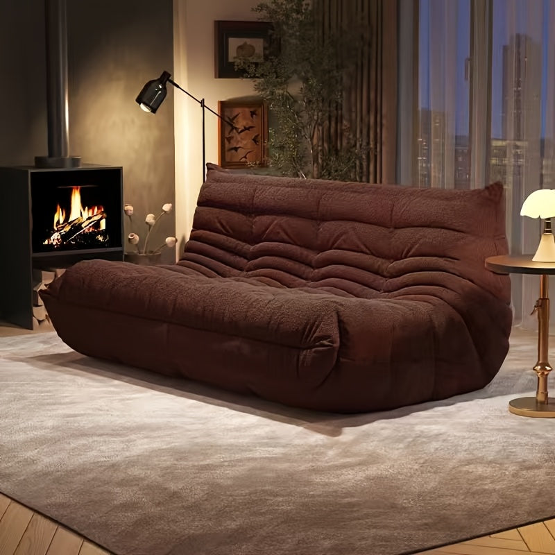 Floor Sofa shown in the Brown three-seater sofa option
