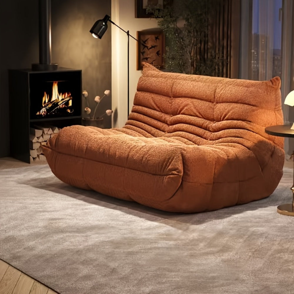 Floor Sofa with Modular Design and Tufted Back for Living Room detail image - detail view 21