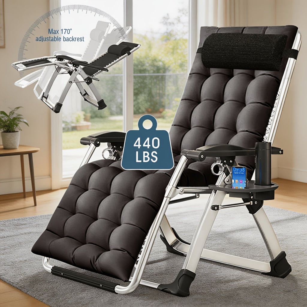 Chaise Lounge Chair shown in the Dark Gray option