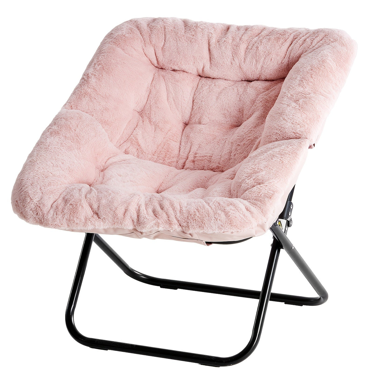 Foldable Leisure Chair with Padded Seat for Comfortable Everyday Seating in Bedroom