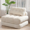 Convertible Corduroy Chair Bed with Fold-Out Lounger and Six Color Options for Living Rooms