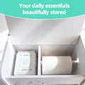 Narrow White Bathroom Storage Cabinet with Open Top Shelf and Single-Door or Double-Door Model Options