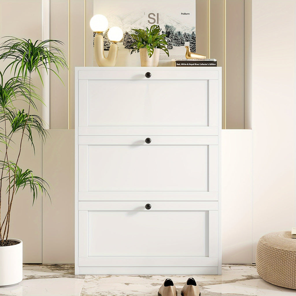 Shoe Cabinet shown in the White option