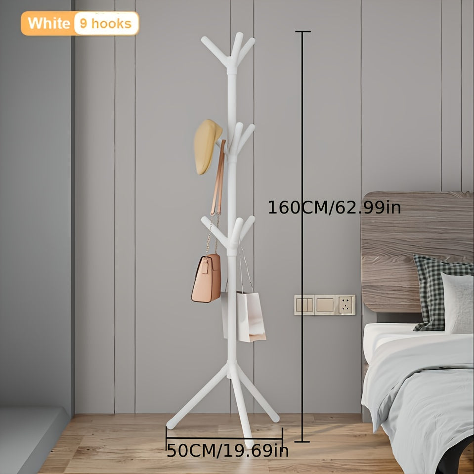 Freestanding Space-Saving Coat Rack for Entryway and Living Room