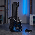 Full Size Blue Electric Guitar Kit with Amp Cable, Strap and Gig Bag