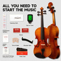 Full Size Violin, Full Size, Kit, Adults, Beginners for Lessons and Practice