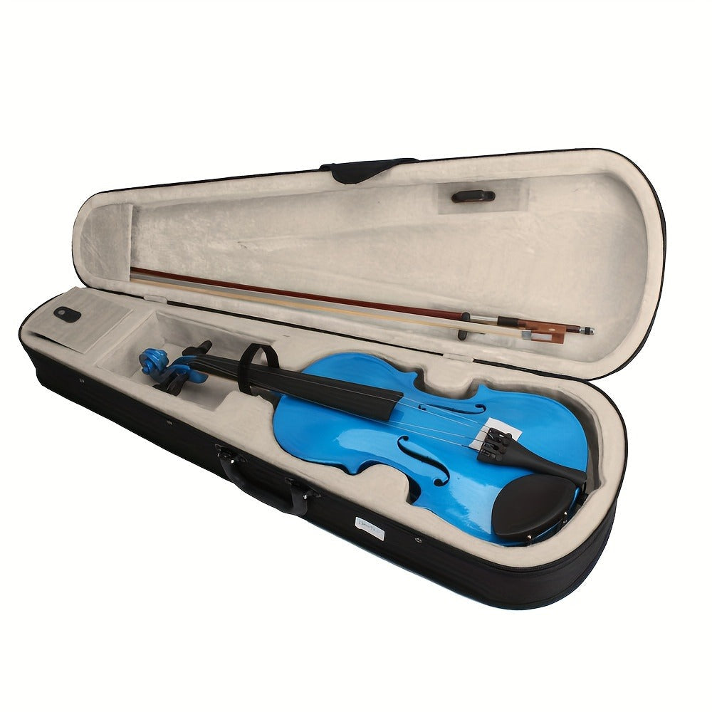 Full Size Violin, white violin, Full Size, Basswood, Beginners, Case for Lessons detail image - detail view 4