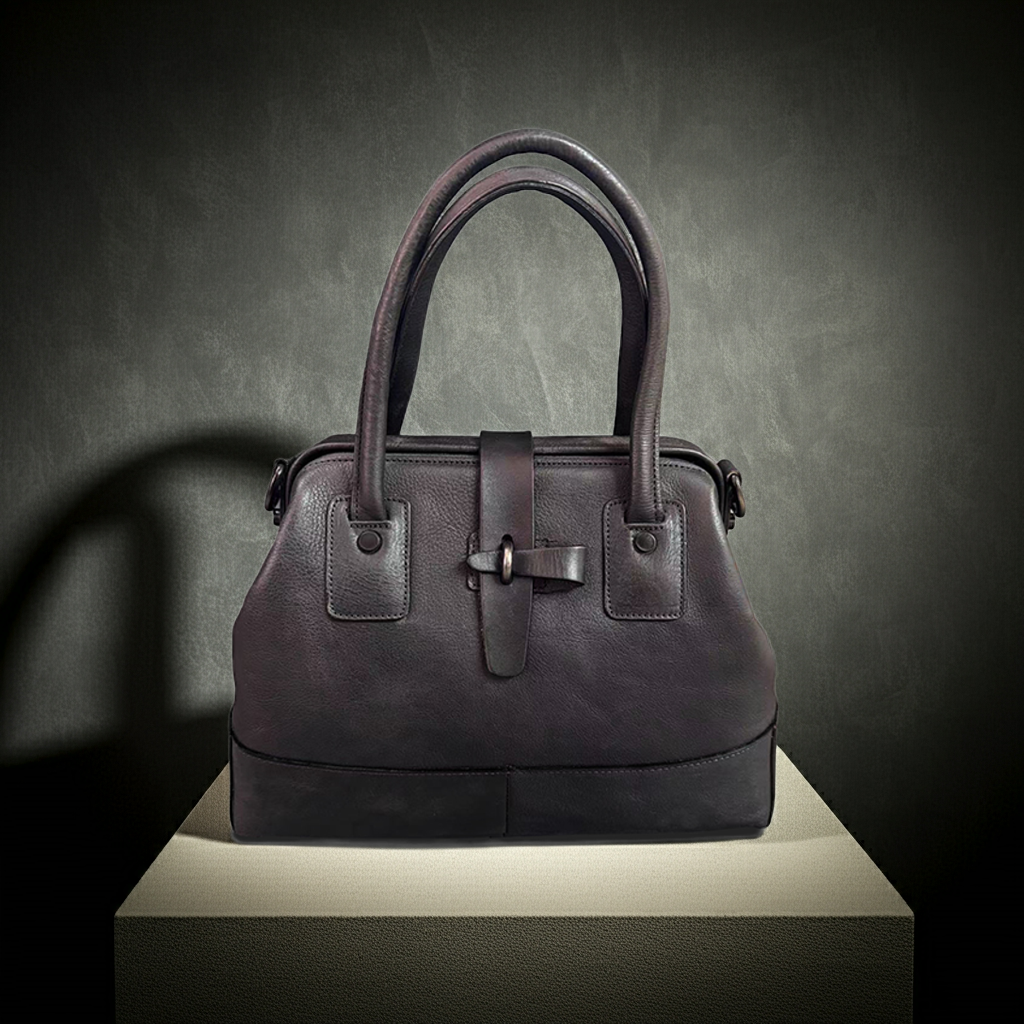 Doctor Bag,Leather Crossbody Bag For Women,Designer Leather Bag,11.8in