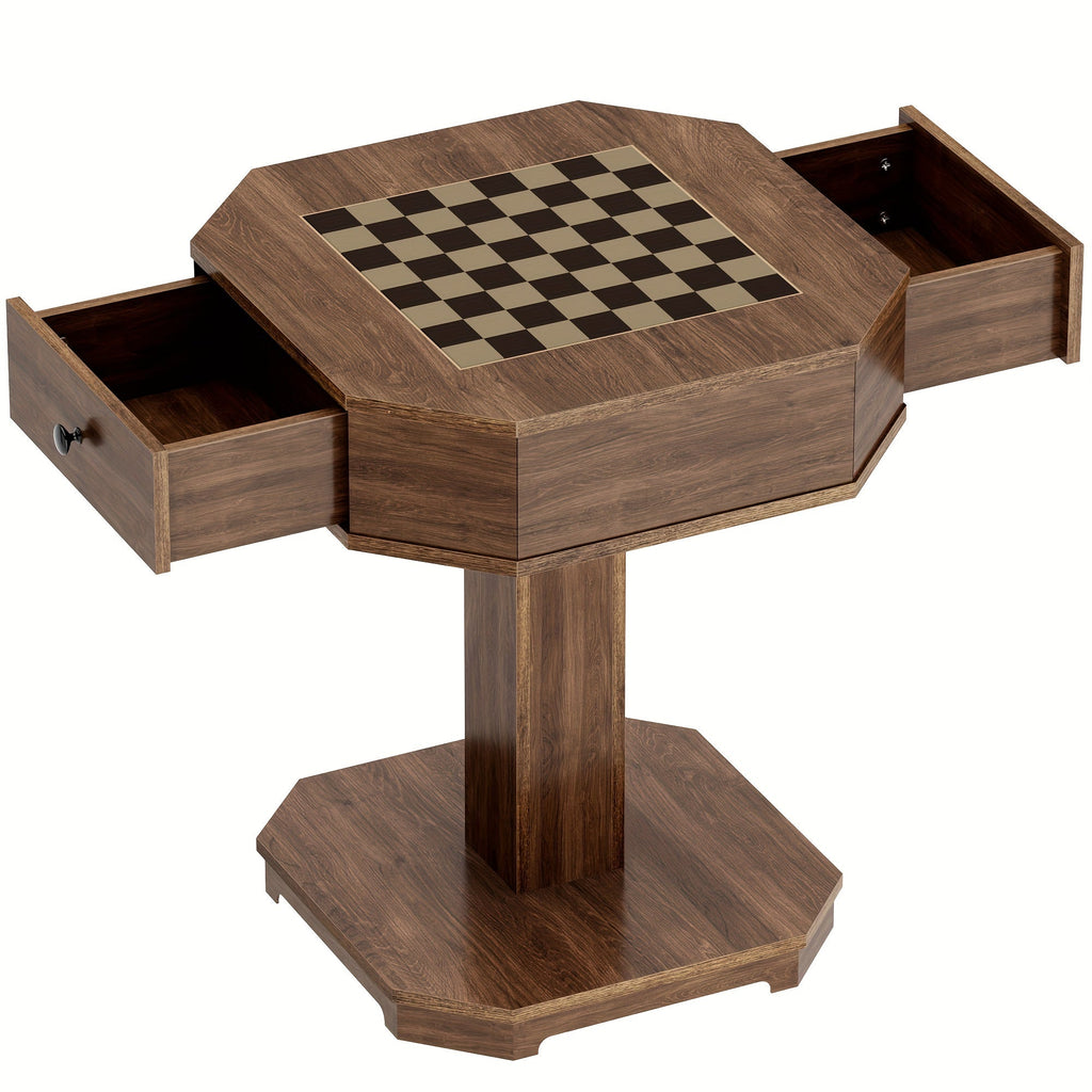 Game Tables And Accent Tables with Storage Drawers and Side Table for Living Room