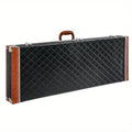 Black and Brown Rectangular Hardshell Electric Guitar Case, 41.34 x 14.17 x 4.53 Inches with Lined Interior