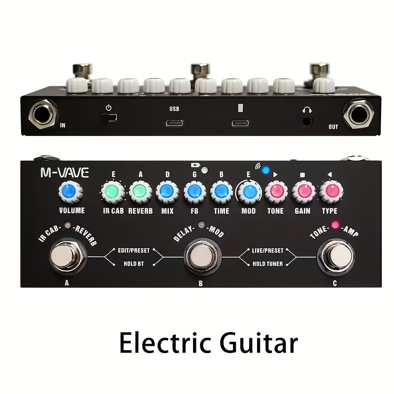 Guitar Multi-Effects Processor, Wireless, USB, M-VAVE for Guitar Or Bass Tone Shaping