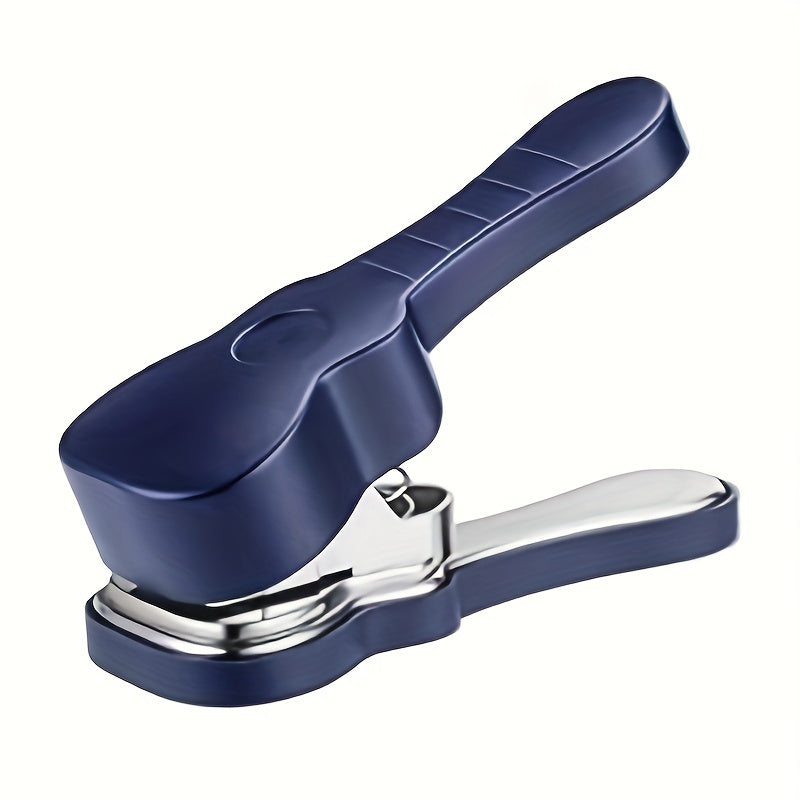 Guitar Pick Maker Punch Kit with Blue Spring-Loaded Tool, 15 Patterned Strips, Storage Pouch and Finishing Strip