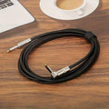 Guitar Replacement Part 6.35mm Instrument Cable with Straight and Right-Angle Plugs in Three Lengths