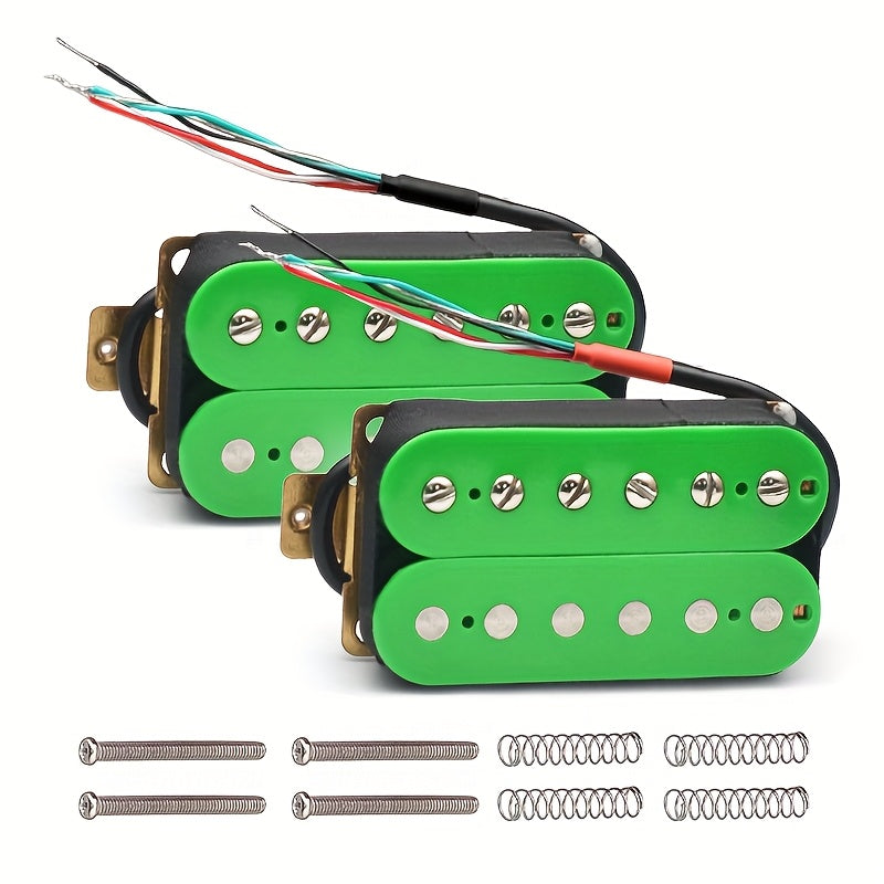 Guitar Replacement Part Humbucker Neck-and-Bridge Pickup Pair in Four Retained Color Options