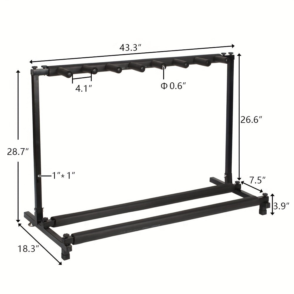 Guitar Stand, Foldable, 2.75 inches, Versatile, Rack for Holding And Displaying Guitars detail image - detail view 3