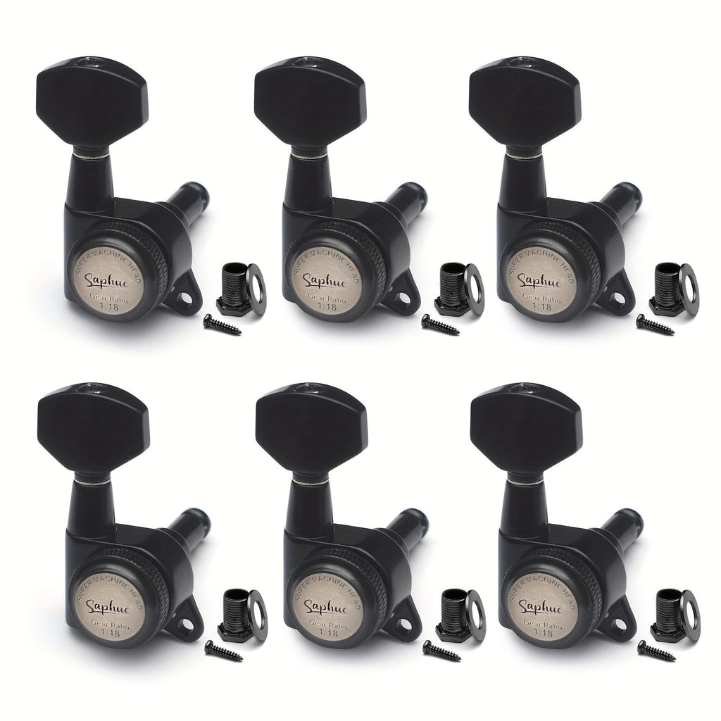 Guitar Tuning Peg Set, 6pcs, 6 pcs, SAPHUE, Premium for Replacing Guitar Tuning Hardware