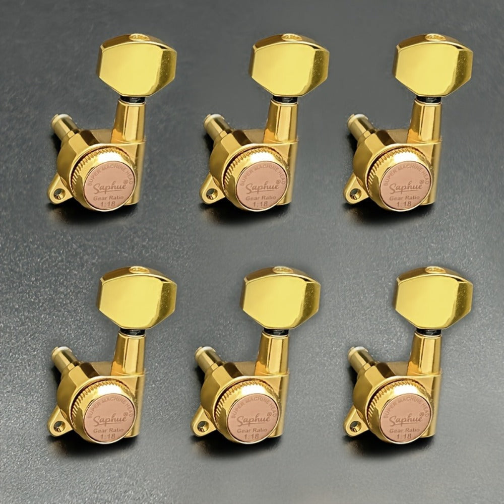 Guitar Tuning Peg Set, Silvery 3 Right, 6pcs, SAPHUE, Locking for Replacing Guitar Tuning detail image - detail view 11