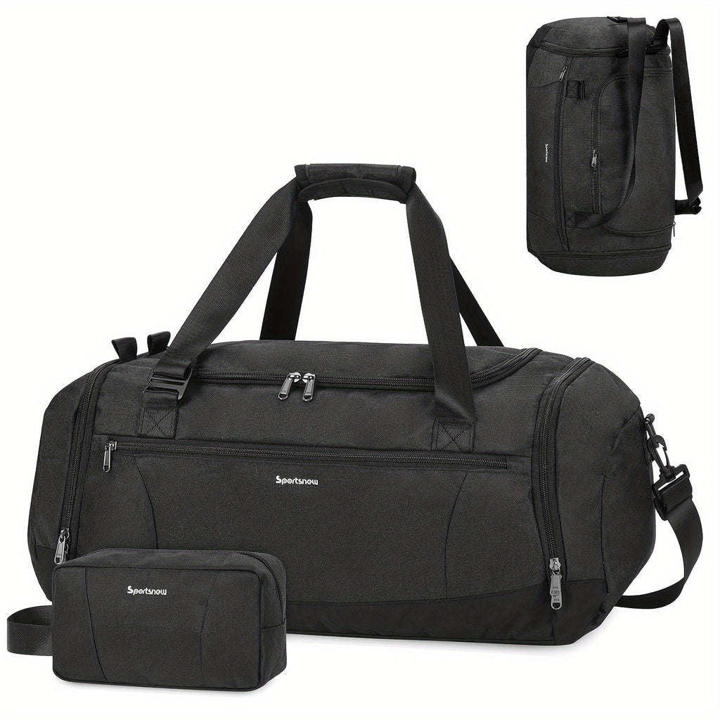 Gym Duffel Bag 43L or 48L with Shoe Compartment, Wet Pocket and Toiletry Pouch in Seven Colors