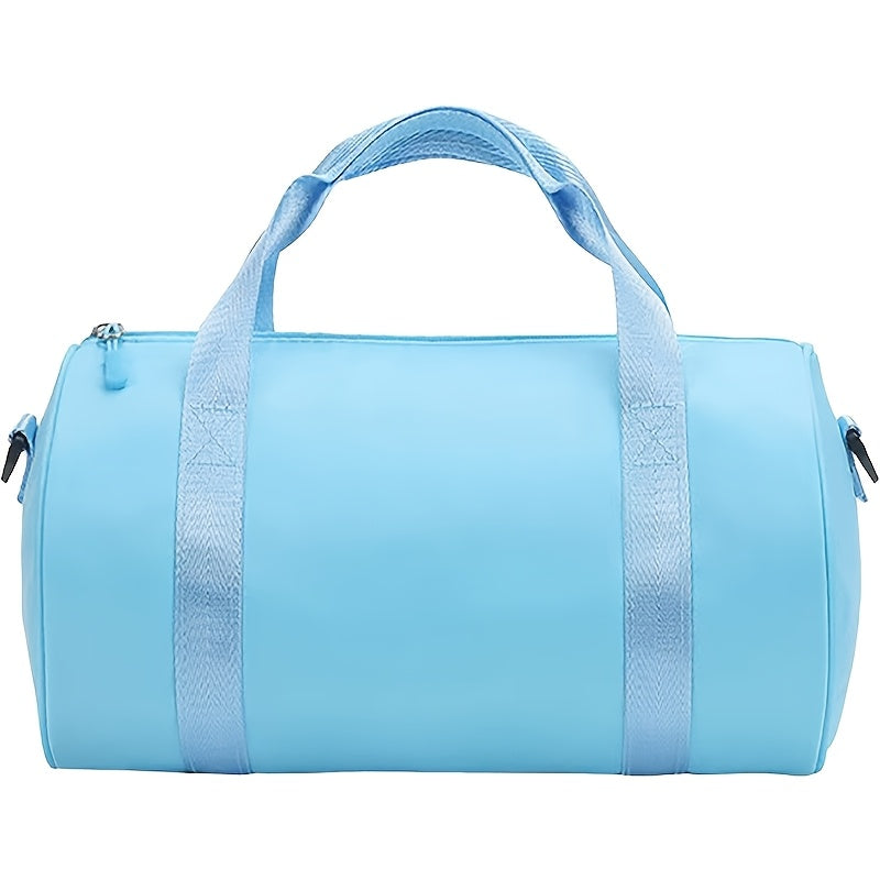 Gym Duffel Bag Mini Barrel Crossbody with Detachable Shoulder Strap in Blue, Rose Red or Violet
