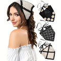 Hair Scarves & Headbands – Boho Triangle Headscarf Set 3 Pieces Woven Hair Scarf Headband for Women Bohemian