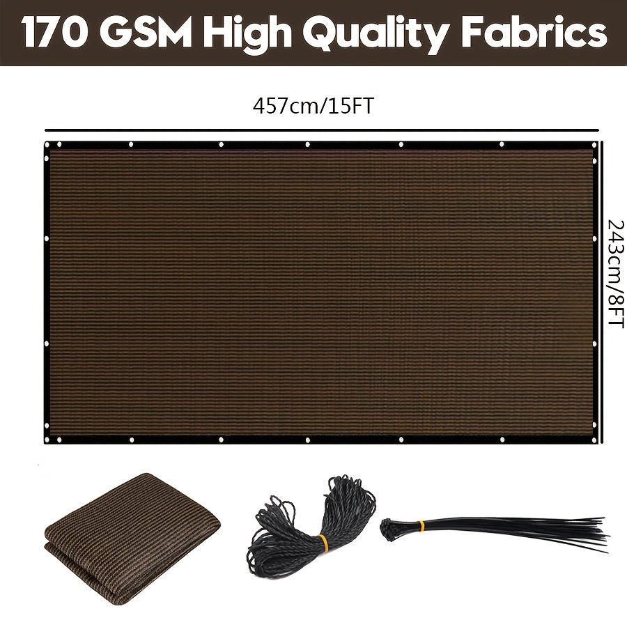 Privacy Screen shown in the 8'X15'(94.49x177.17inch)Brown option