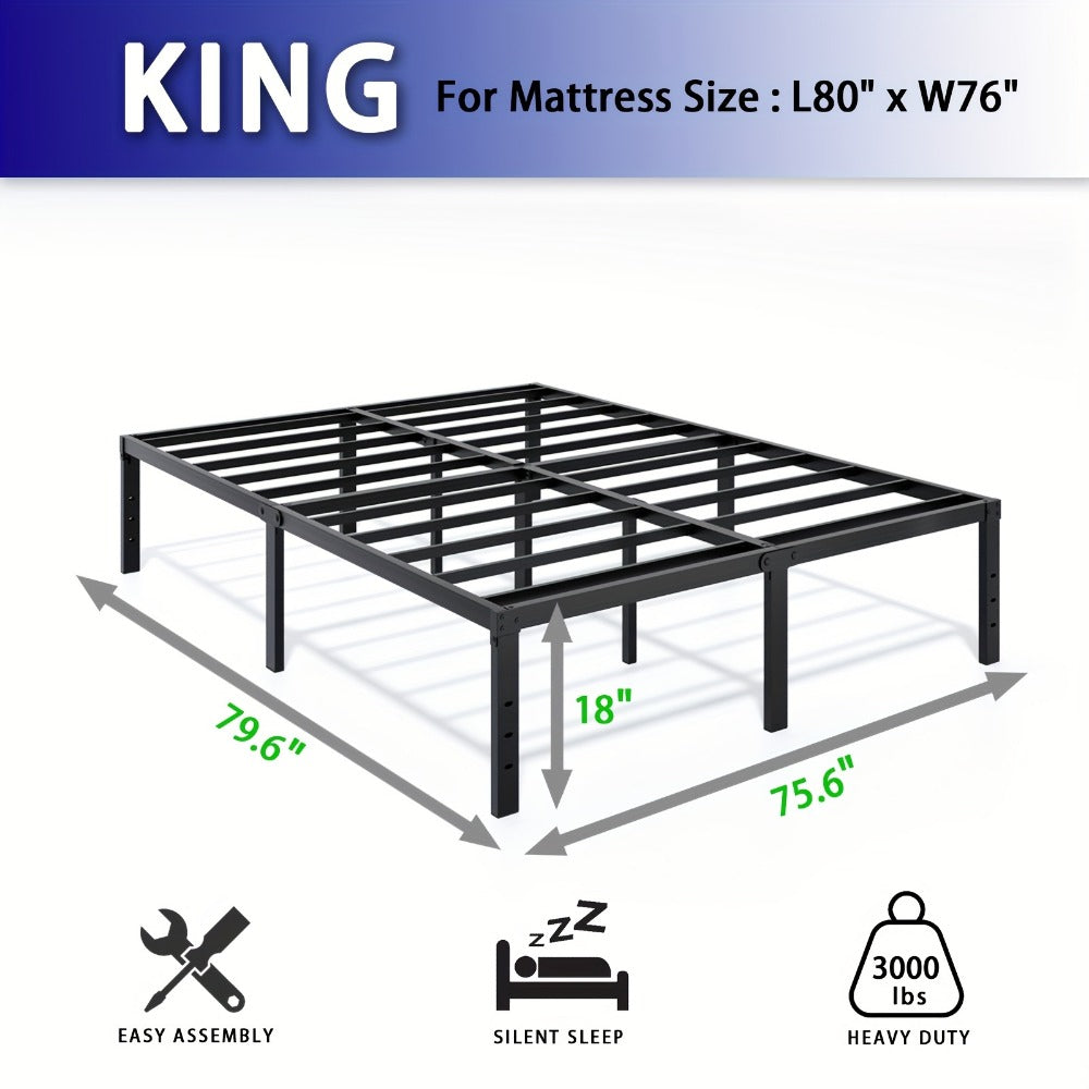Heavy-Duty Metal Bed Frame with No Box Spring Needed for Bedroom detail image - detail view 21