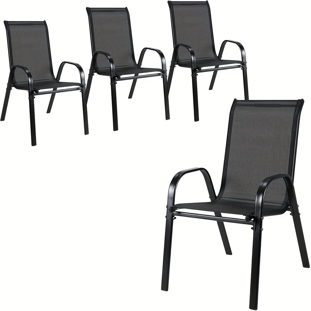 Patio Dining Chair shown in the Black option