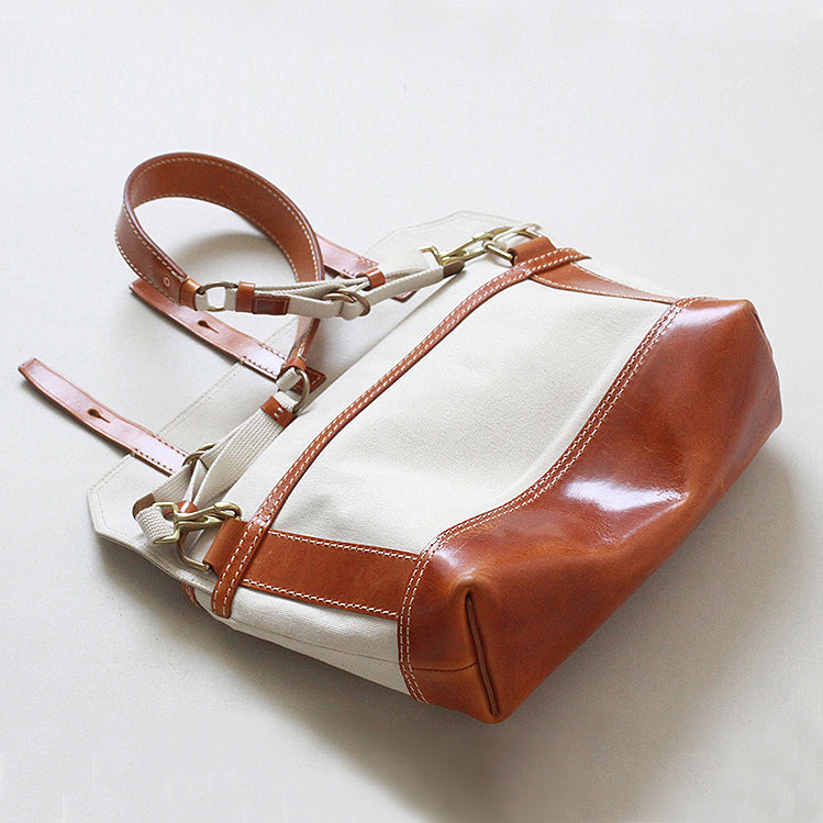 Canvas Leather Messenger Bag 17.3in Large Crossbody Satchel Vintage Flap Bag