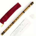 Japanese Bamboo Flute, Handmade 7/8-Hon Wind Instrument for Beginners