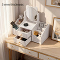 Jewelry Box with Cat-Ear Mirror, Large Multi-Compartment Dressing-Table Organizer in Two Model Options