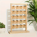 Jewelry Organizer 4-Tier Wooden Display Stand with 24 Hooks for Earrings, Necklaces, Bracelets and Watches