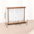 Wood Jewelry Display Rack with Horizontal Necklace Bar, Tabletop Base and 24- or 36-Hook Options