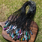 Jewelry Making Kit - Natural Stone Hexagon Prism Pendant Necklace Set 20pcs DIY Bulk , 10 - product detail view 7