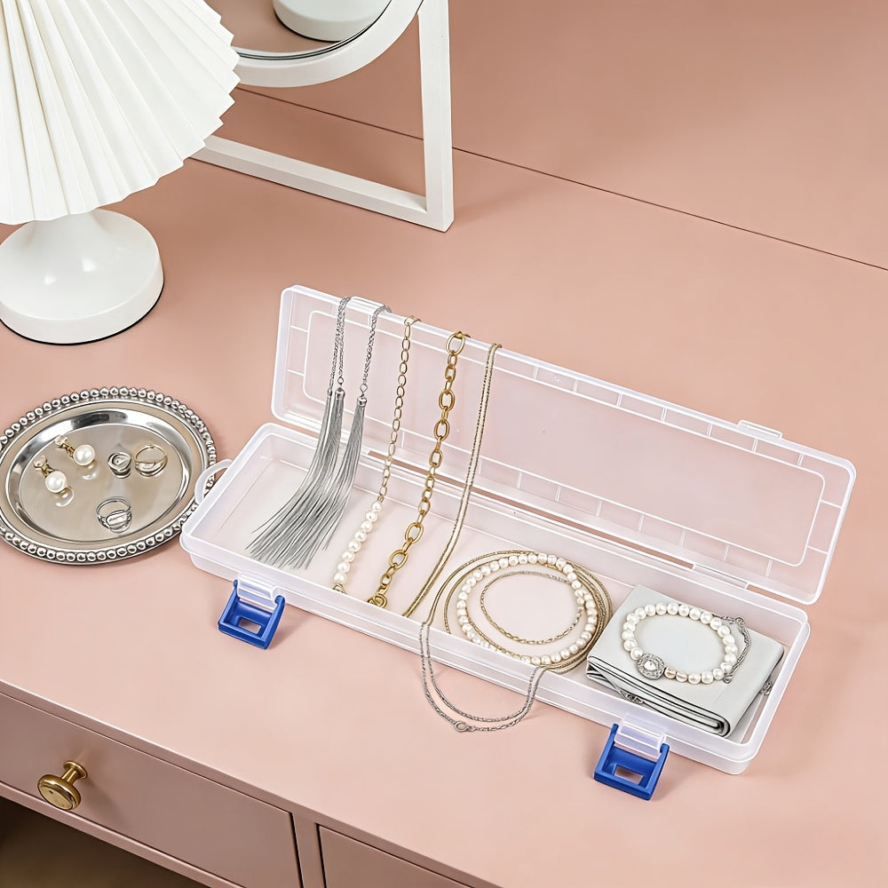 Jewelry Organizer Clear Stackable Box Sets with Carry Handle in 3-, 31- or 51-Piece Options for Travel