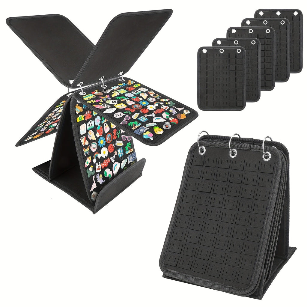 Jewelry Organizer - Pin Display Holder Brooch 5-Page Felt Badge Storage Binder 3-Ring - product detail view 8
