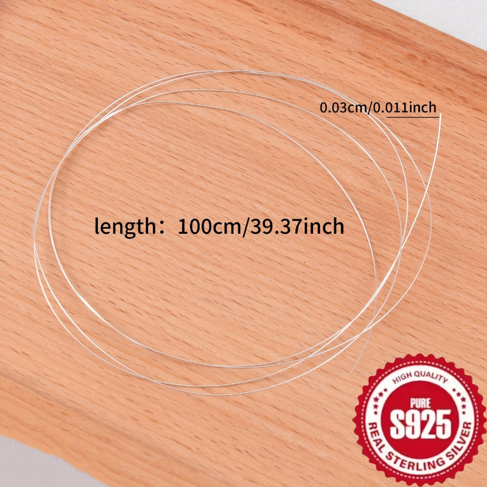 Jewelry Wire - Silver for Making Handcrafted Braiding , Thin Craft DIY Beading Wrapping - product detail view 3