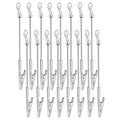 8- or 16-Piece Beaded Business Card Holder Clip Set with Alligator Clips in Silver, Gold or Assorted Colors