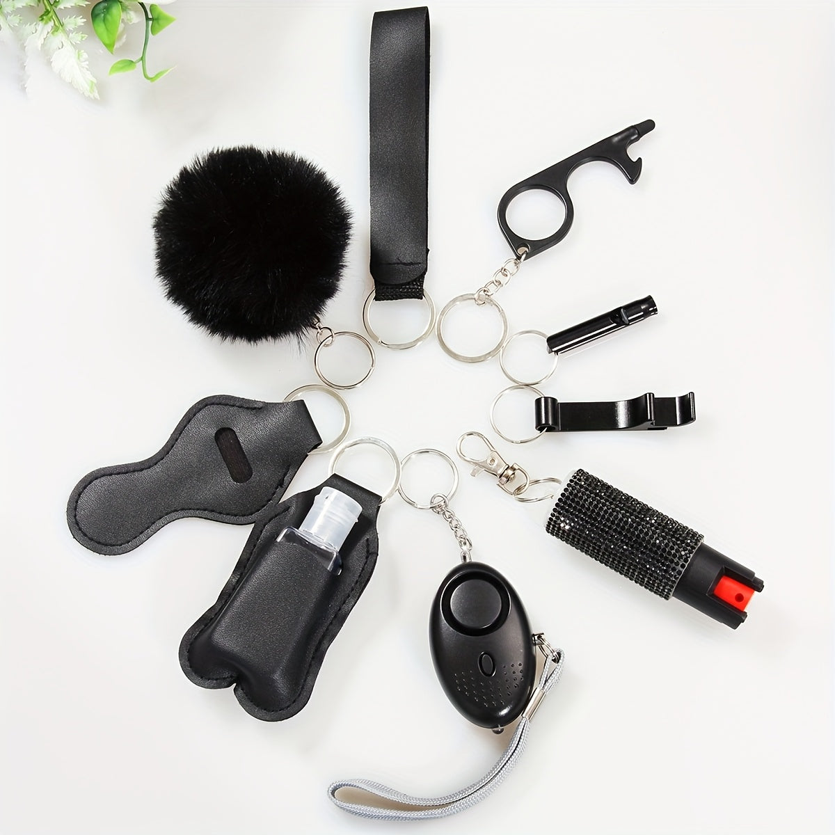 Keychain – Personal Alarm Full Set for Women Men – Loud Safety Siren & Emergency Whistle Self Defense Kit