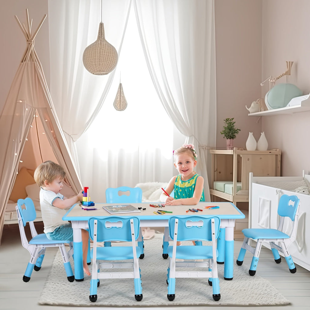 Kids Activity Table Set shown in the Blue option