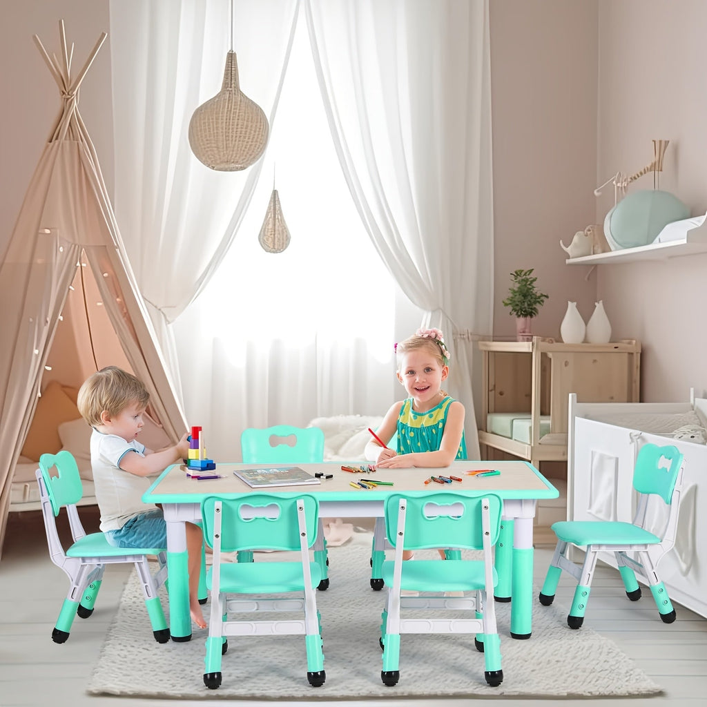 Kids Activity Table Set with Adjustable Height for Kids' Room